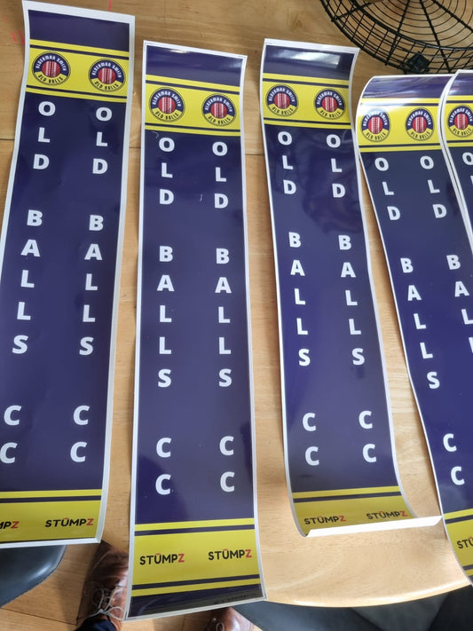 Set of 6 custom Vynal s for stumps.